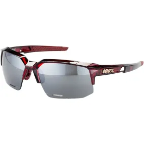 100% Sportcoupe Glasses- Cherry Palace - HiPER Silver Mirror Lens   Clear Lens