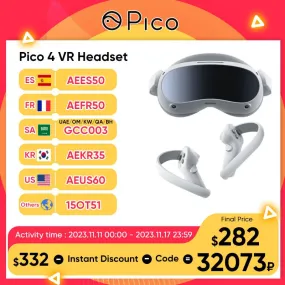 100% Original Pico 4 VR Headset All-In-One Virtual Reality Headset Pico4 3D VR Glasses 4K  Display For Metaverse & Stream Gaming