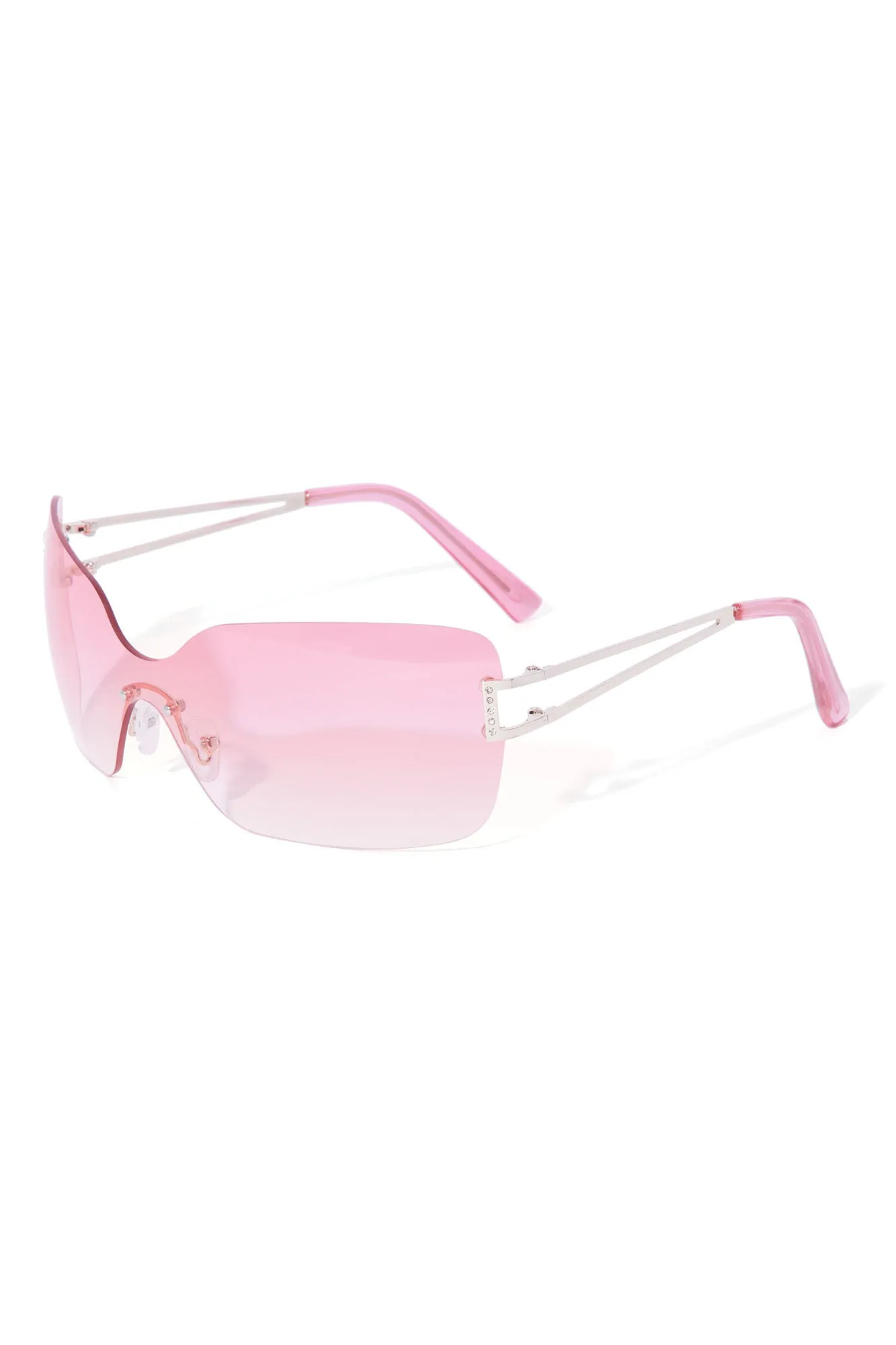 90s Shield Sunglasses - Pink