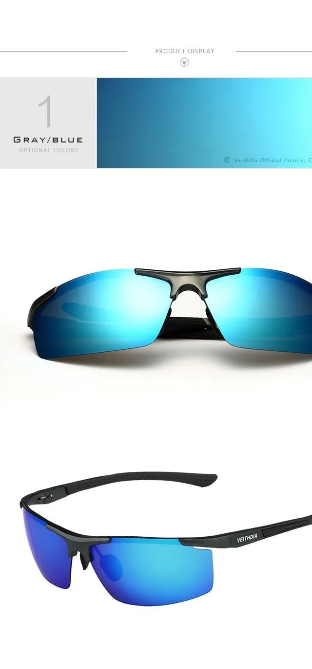 Aluminum Magnesium Frame Mirror Polarized Sun Glasses for Men