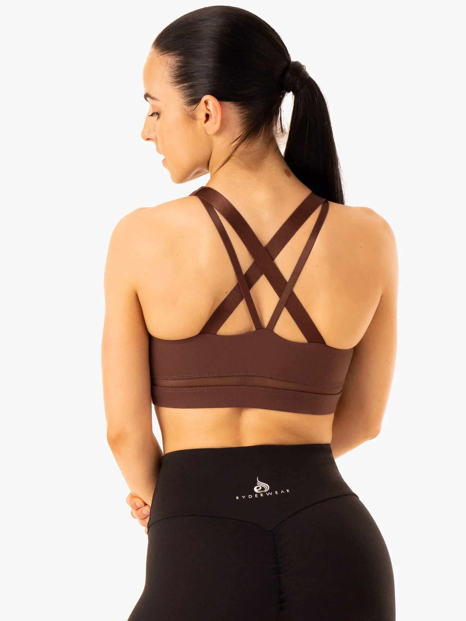 Amazon Mesh Sports Bra - Chocolate