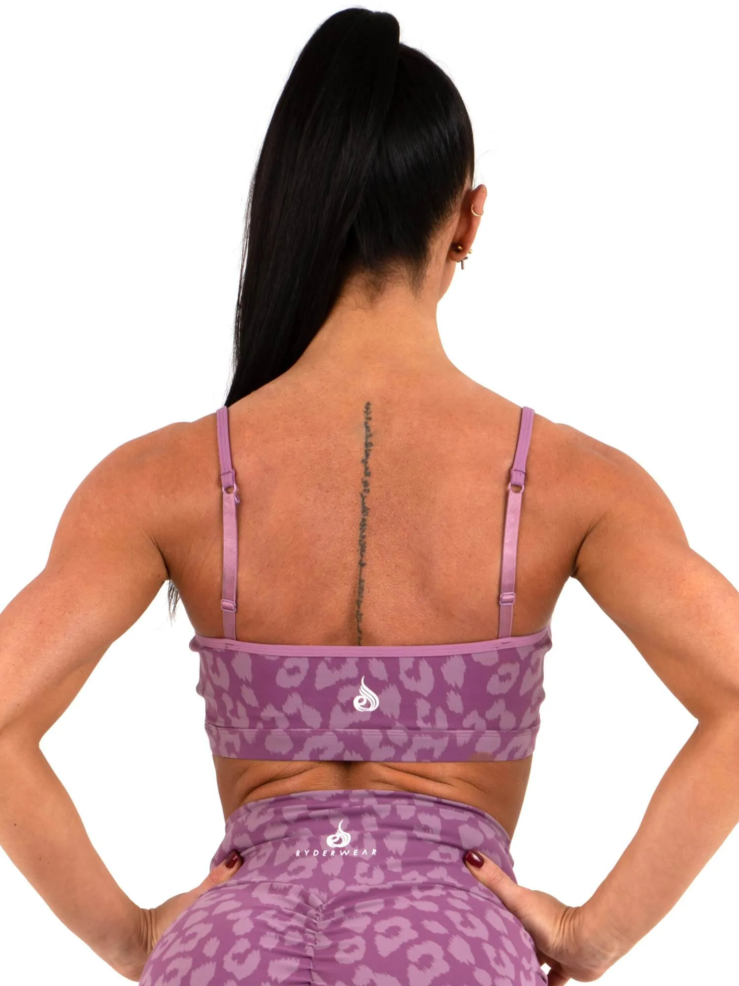 Animal Sports Bra - Leopard Purple