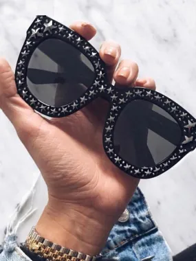 ASHORESHOP Vintage Cat Eye Sun glasses Star Sunglasses