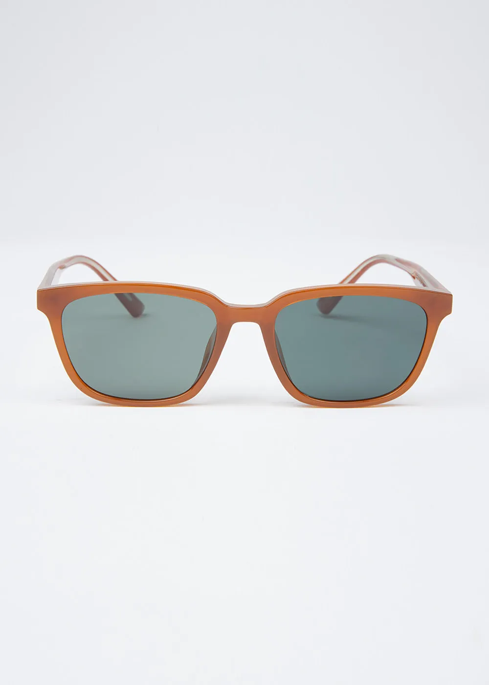 Aura Brown Unisex Square Sunglasses