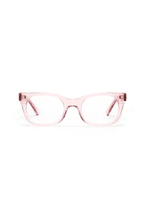 Bixby Reading Glasses - Polished Clear Pink