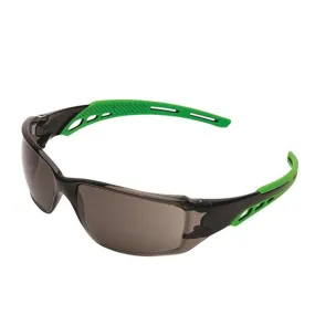 Cirrus Green Arms Safety Glasses Smoke A/F Lens - 12 Pairs