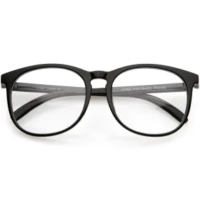 Classic Retro Dapper Round P3 Clear Lens Glasses