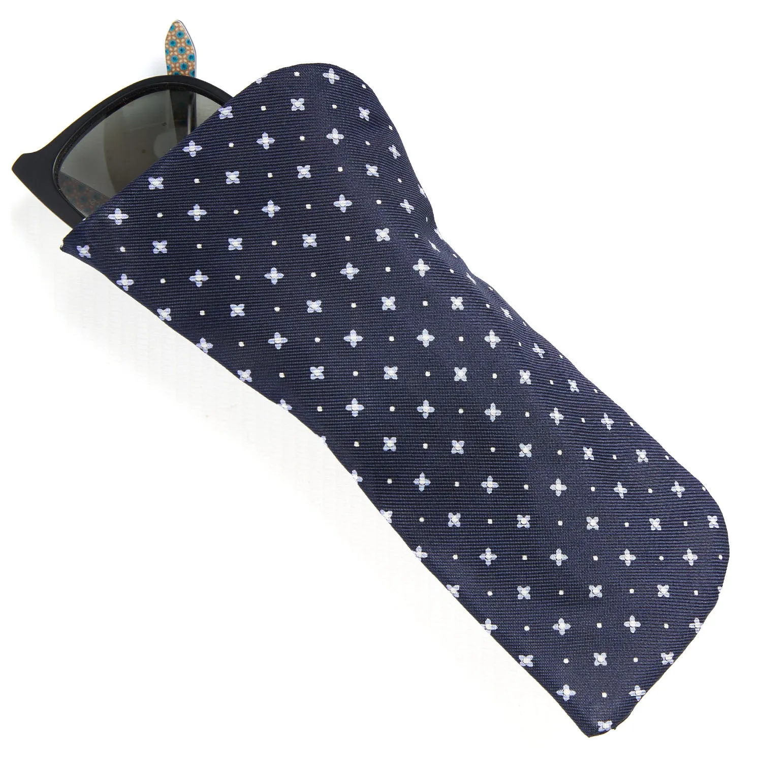 DARK BLUE GLASSES CASE