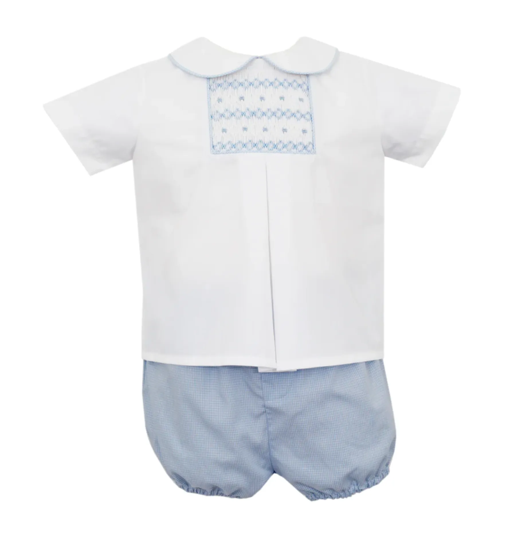 Diaper Set - Tiny Gingham - Light Blue