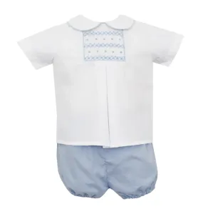 Diaper Set - Tiny Gingham - Light Blue