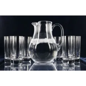 Engraved Water Jug & Six Glasses J61D