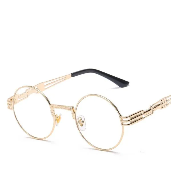 EPOCA RETRO GOLD WITH CLEAR LENSES GLASSES