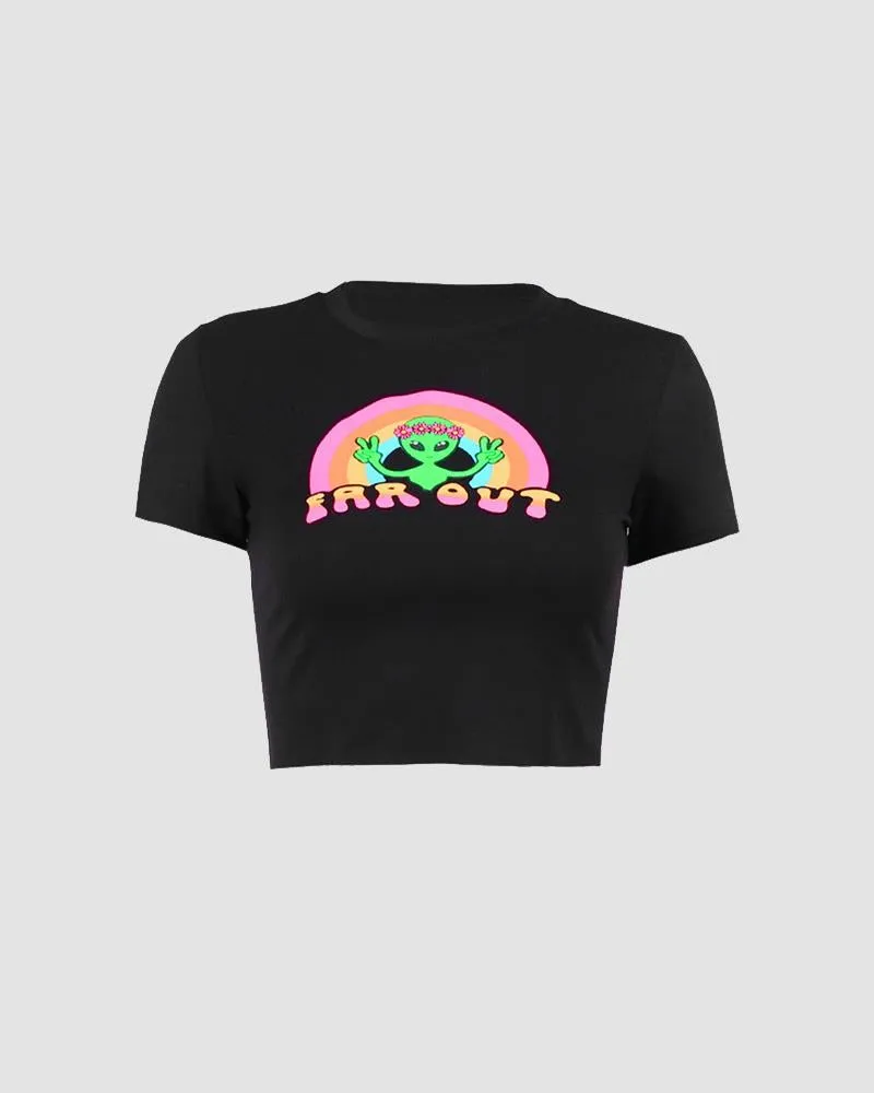 Far Out Cropped Baby T-Shirt