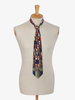 Fornasetti Silk Tie with Glasses Print