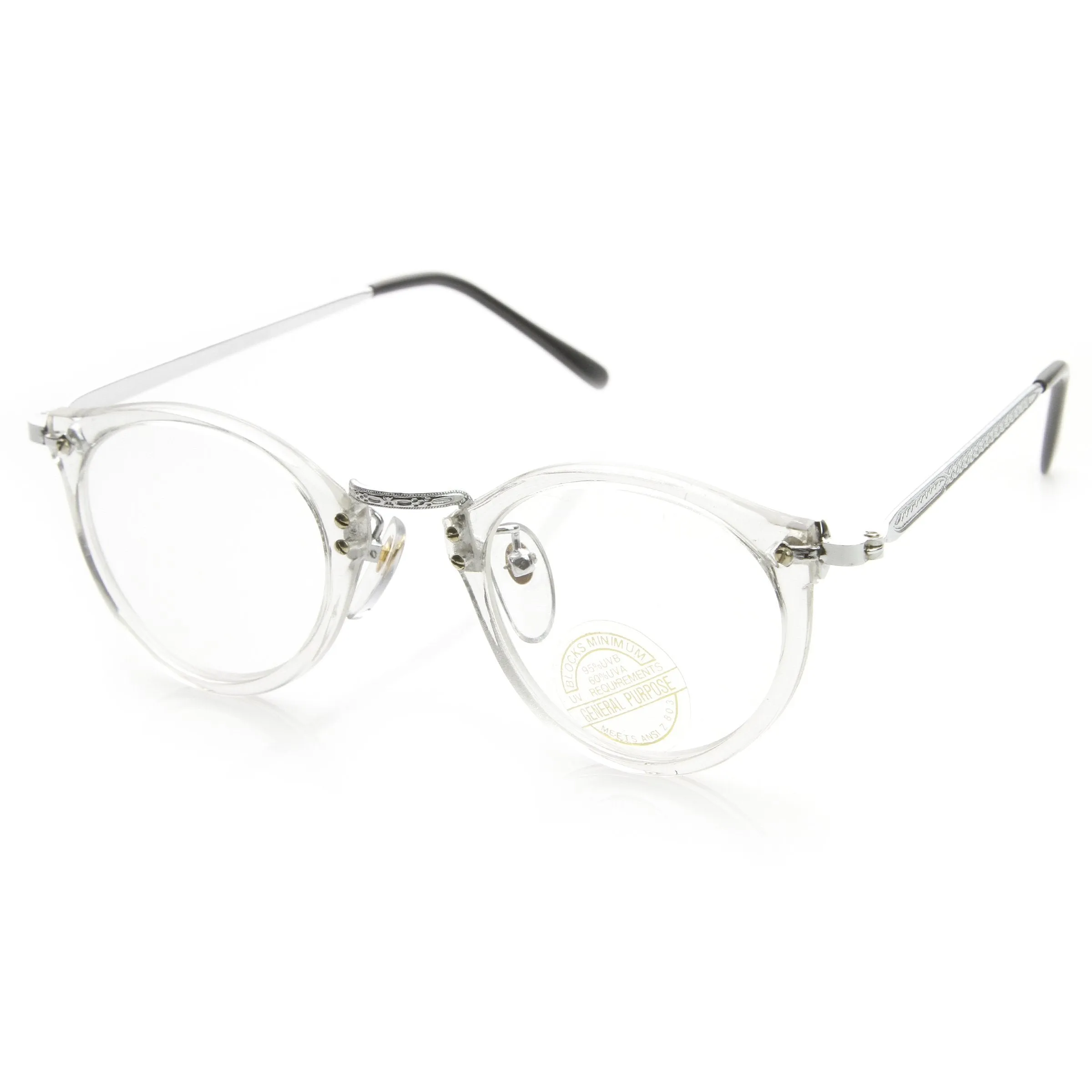 Genuine Vintage Deadstock Horned Rim Clear Lens Glasses