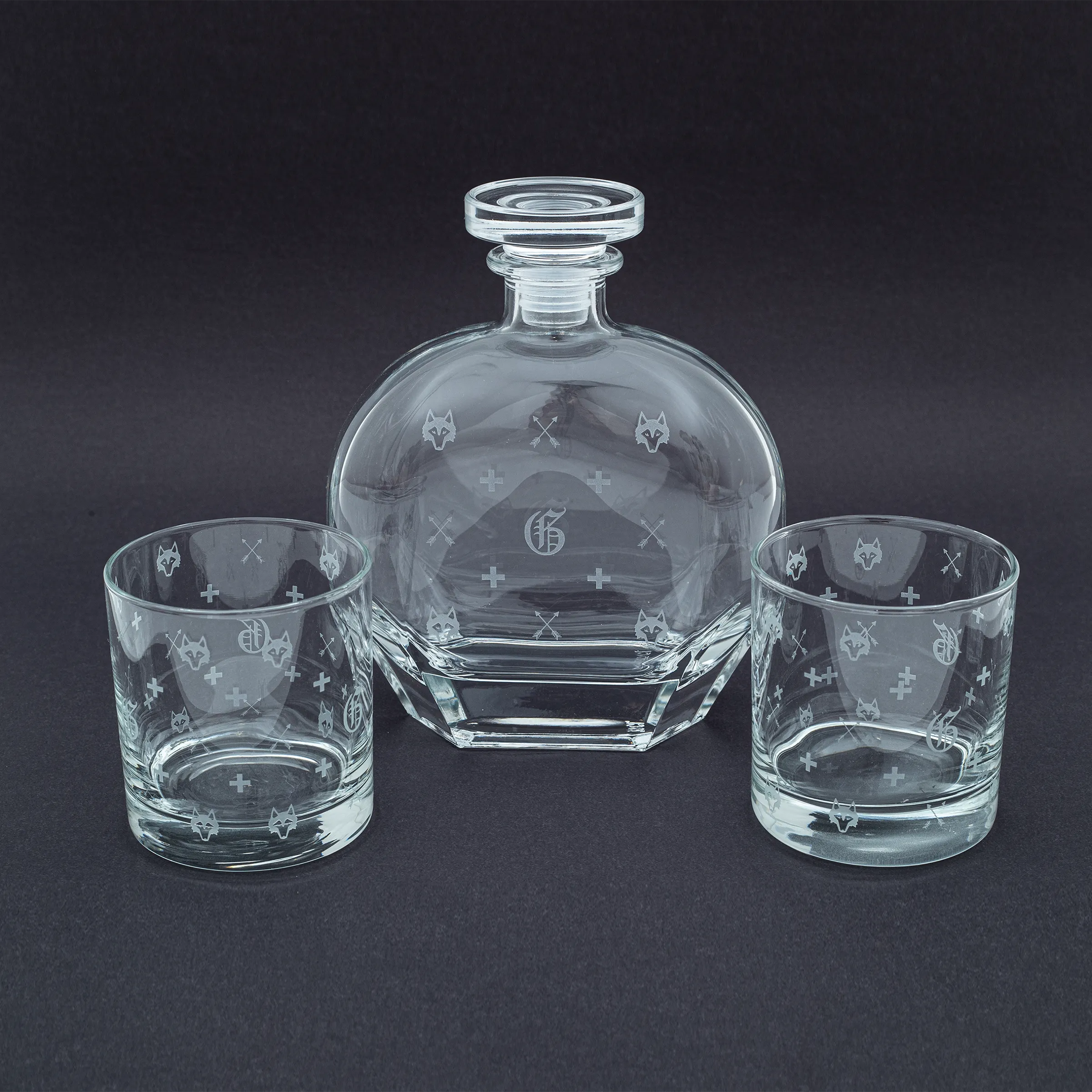 G.O.A.T. On The Rocks Glasses and Decanter Set