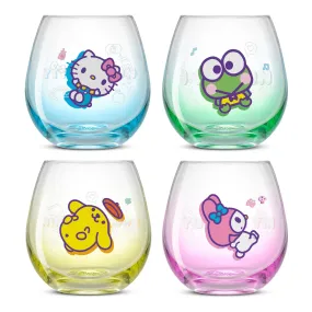 Hello Kitty and Friends Above the Clouds Stemless Glasses (Set of 4)