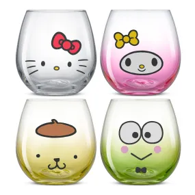 Hello Kitty and Friends Hello Sippy Stemless Glasses (Set of 4)