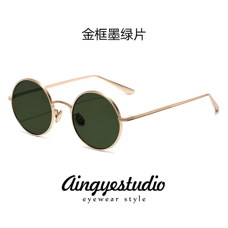 INSTOCK-Retro round sunglasses  for men's trendy glasses.