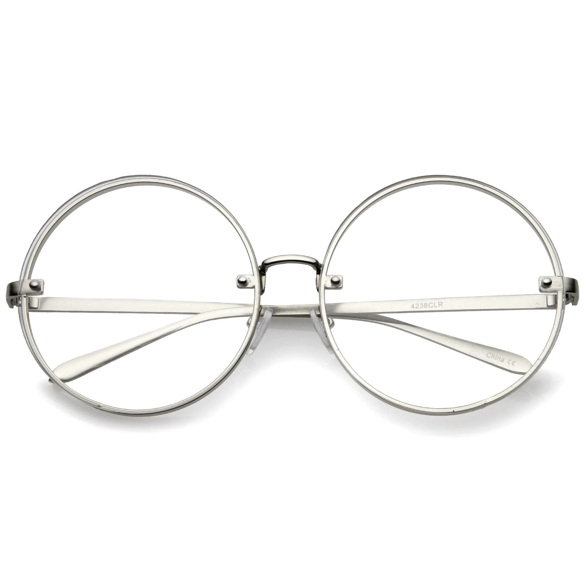 Modern Oversize Infinity Round Clear Lens Glasses