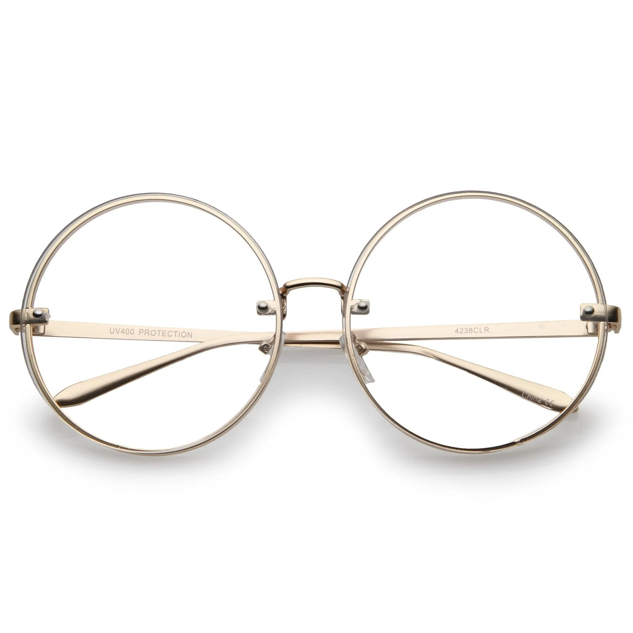 Modern Oversize Infinity Round Clear Lens Glasses