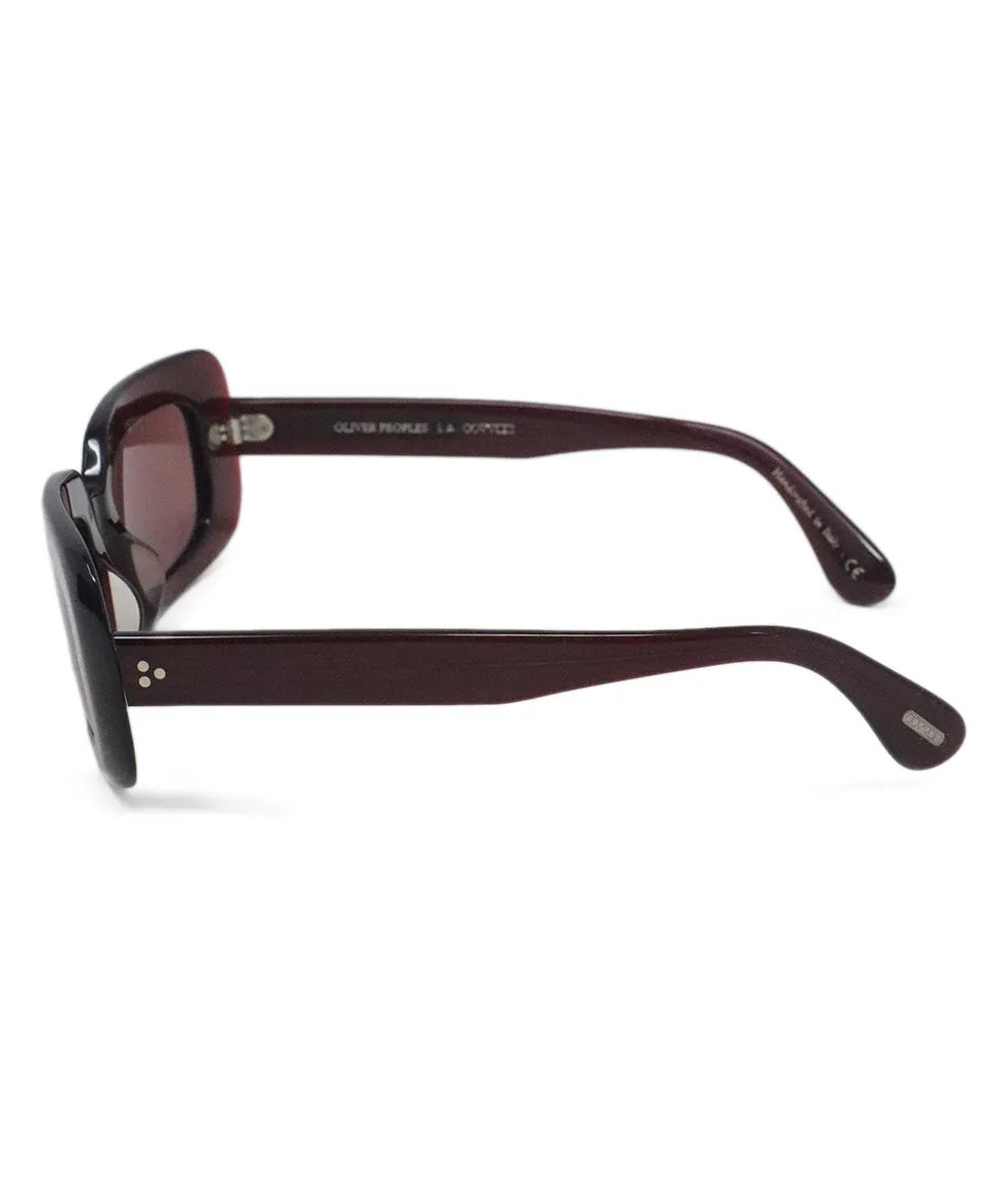 Oliver People Burgundy Plastic Sunglasses