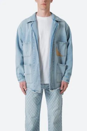 Paneled Denim Jacket - Light Blue