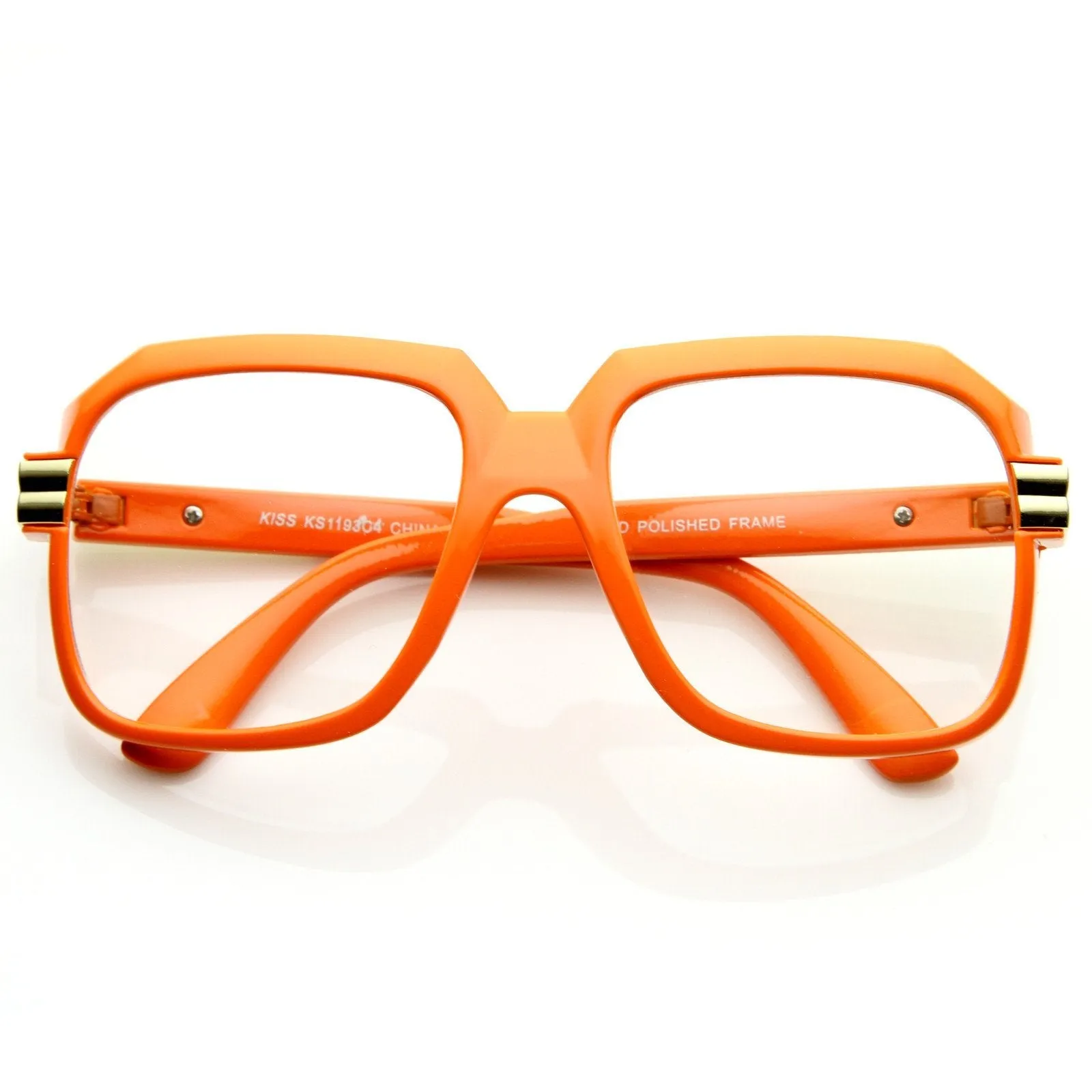 Party Retro Neon Color Square Clear Lens Glasses