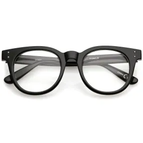 Retro Dapper Hipster Indie Horned Rim Clear Lens Glasses