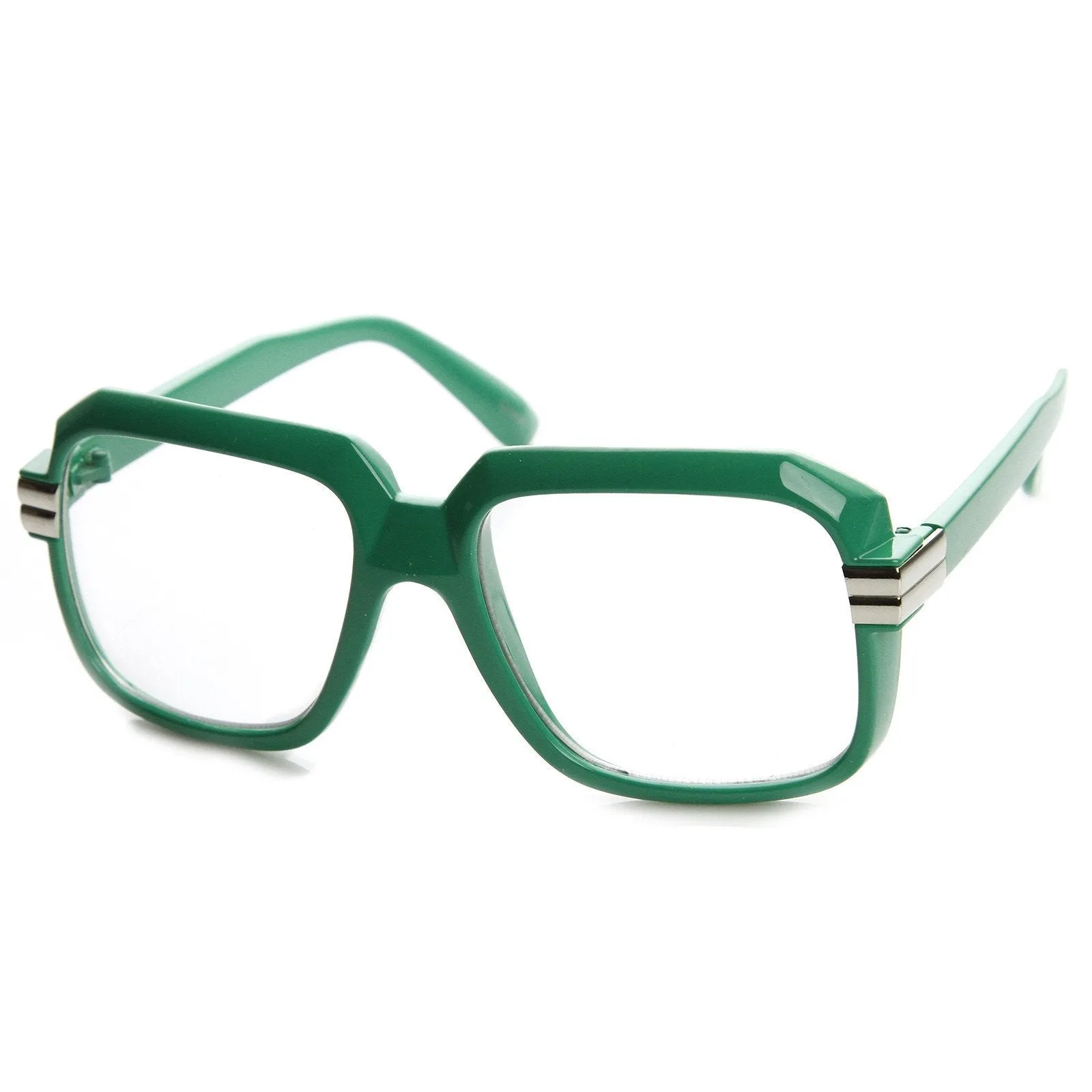 Retro Fun Colorful Party Square Clear Lens Hip Hop Glasses