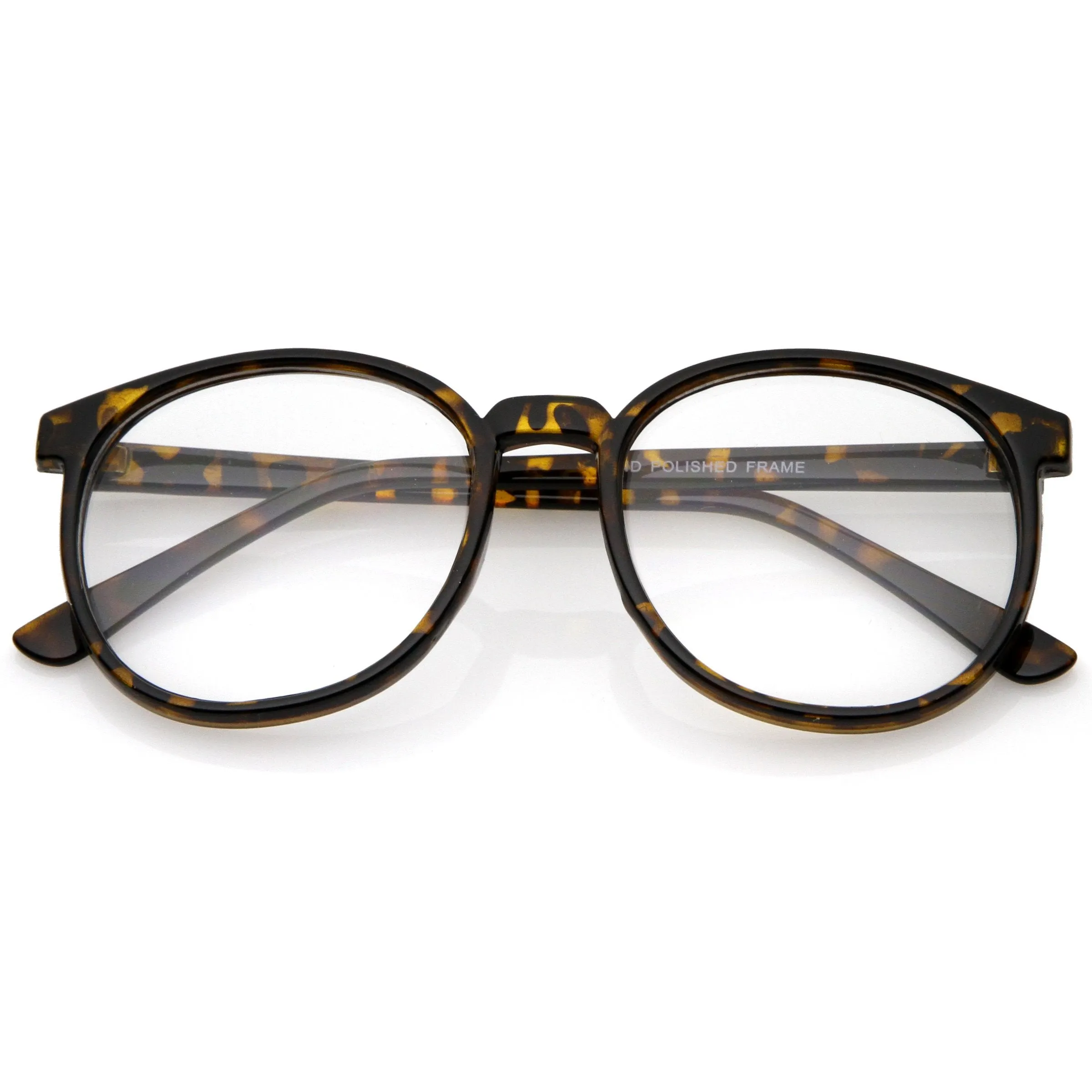 Retro Indie Dapper Round P3 Clear Lens Glasses