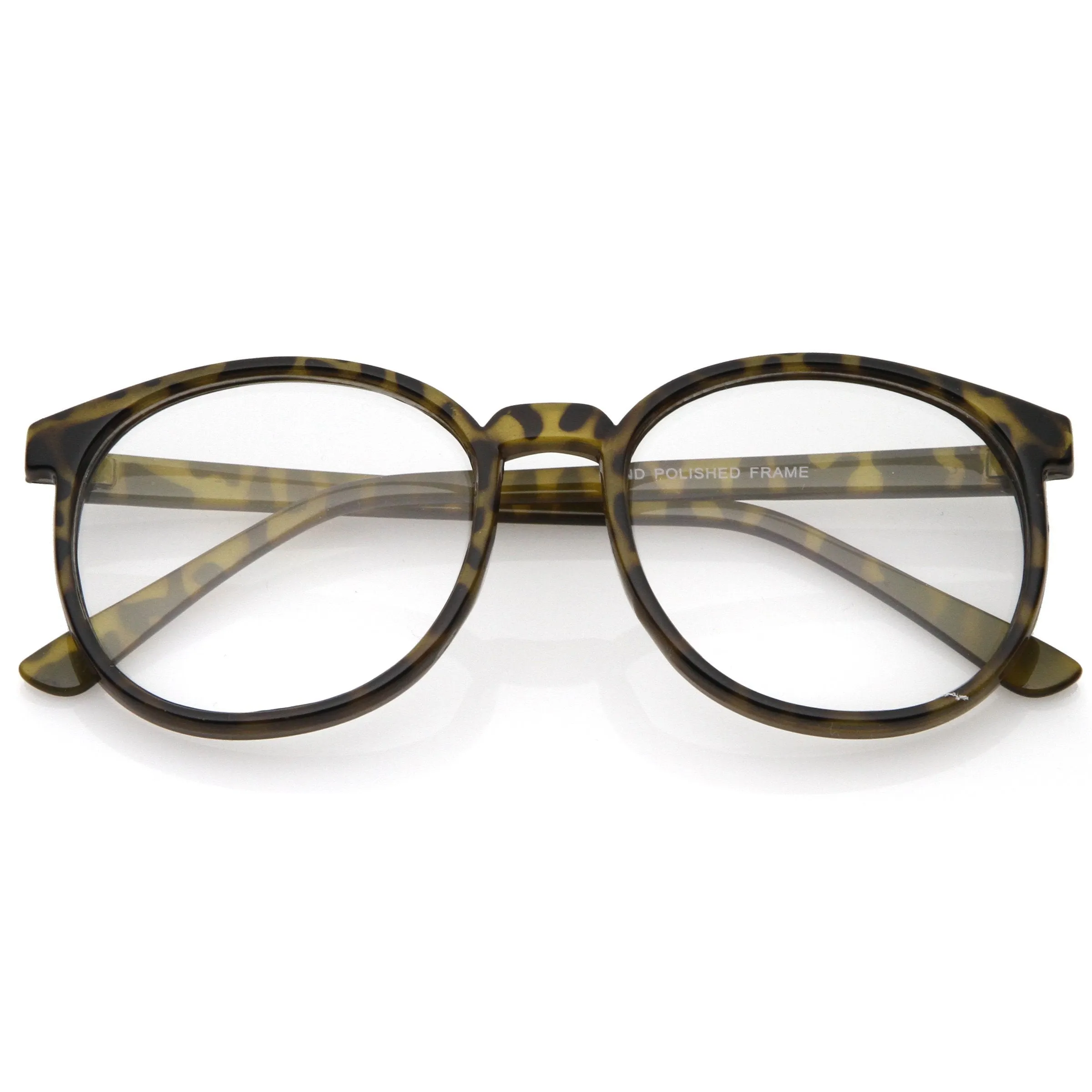 Retro Indie Dapper Round P3 Clear Lens Glasses