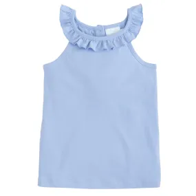 Ruffled Tank - Light Blue