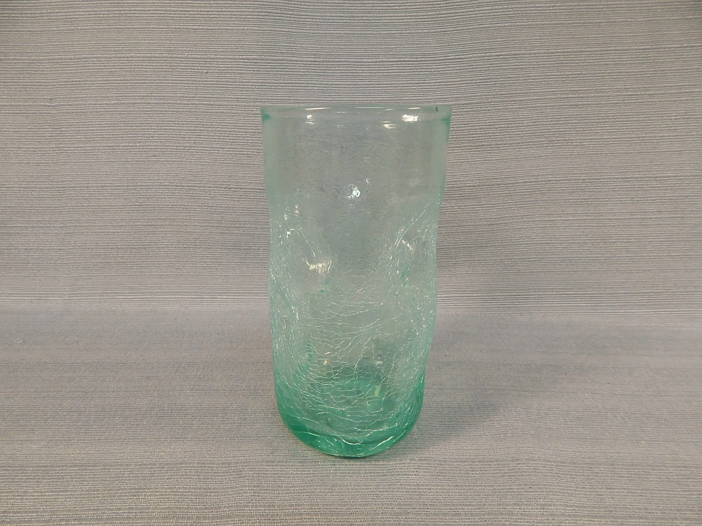 Set of 3 Pinch Crackle Glasses - Very Good Condition