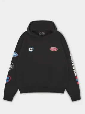 SPORTS MULTI LOGO HOODIE - BLACK