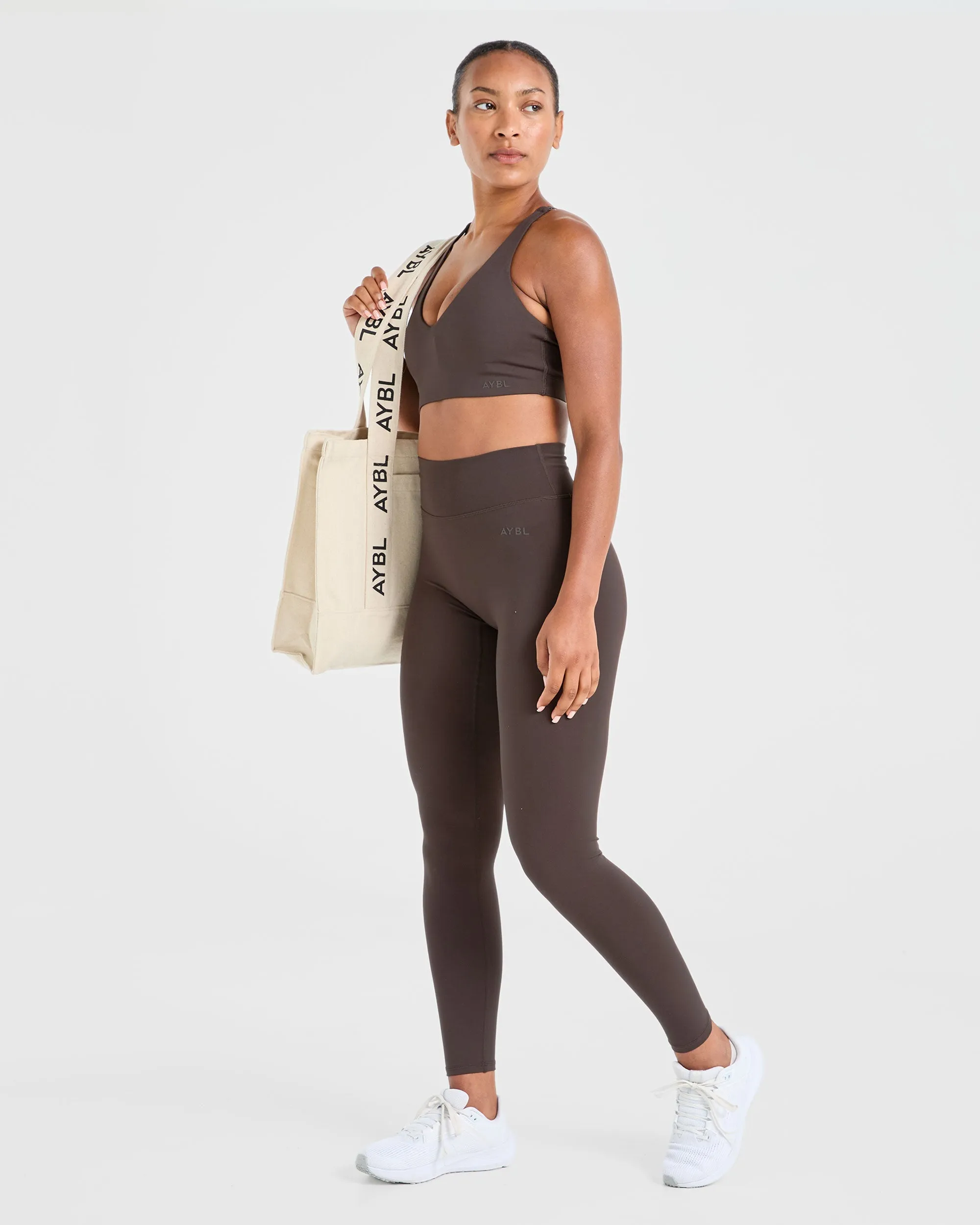 Staple Sports Bra - Coffee Brown