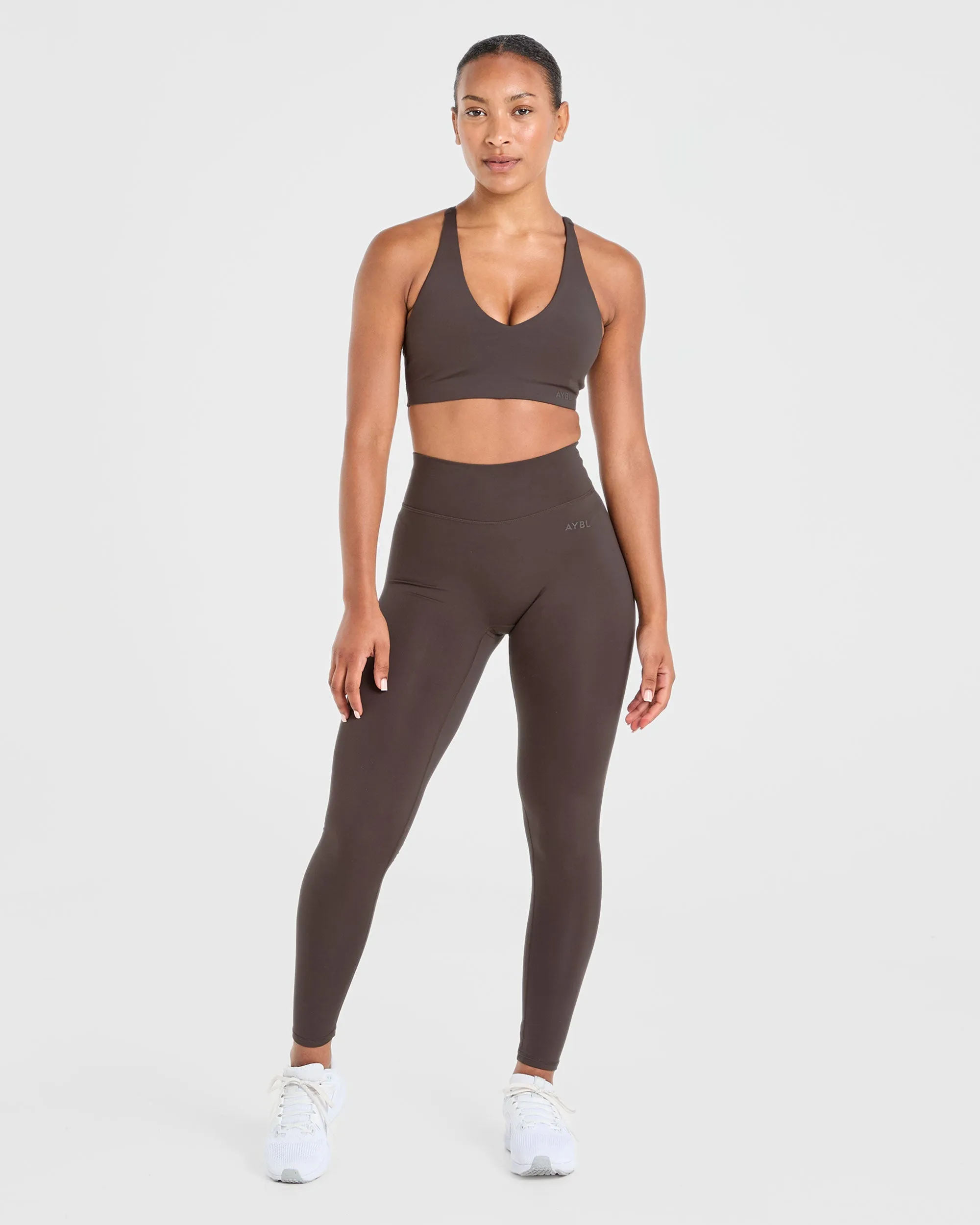 Staple Sports Bra - Coffee Brown