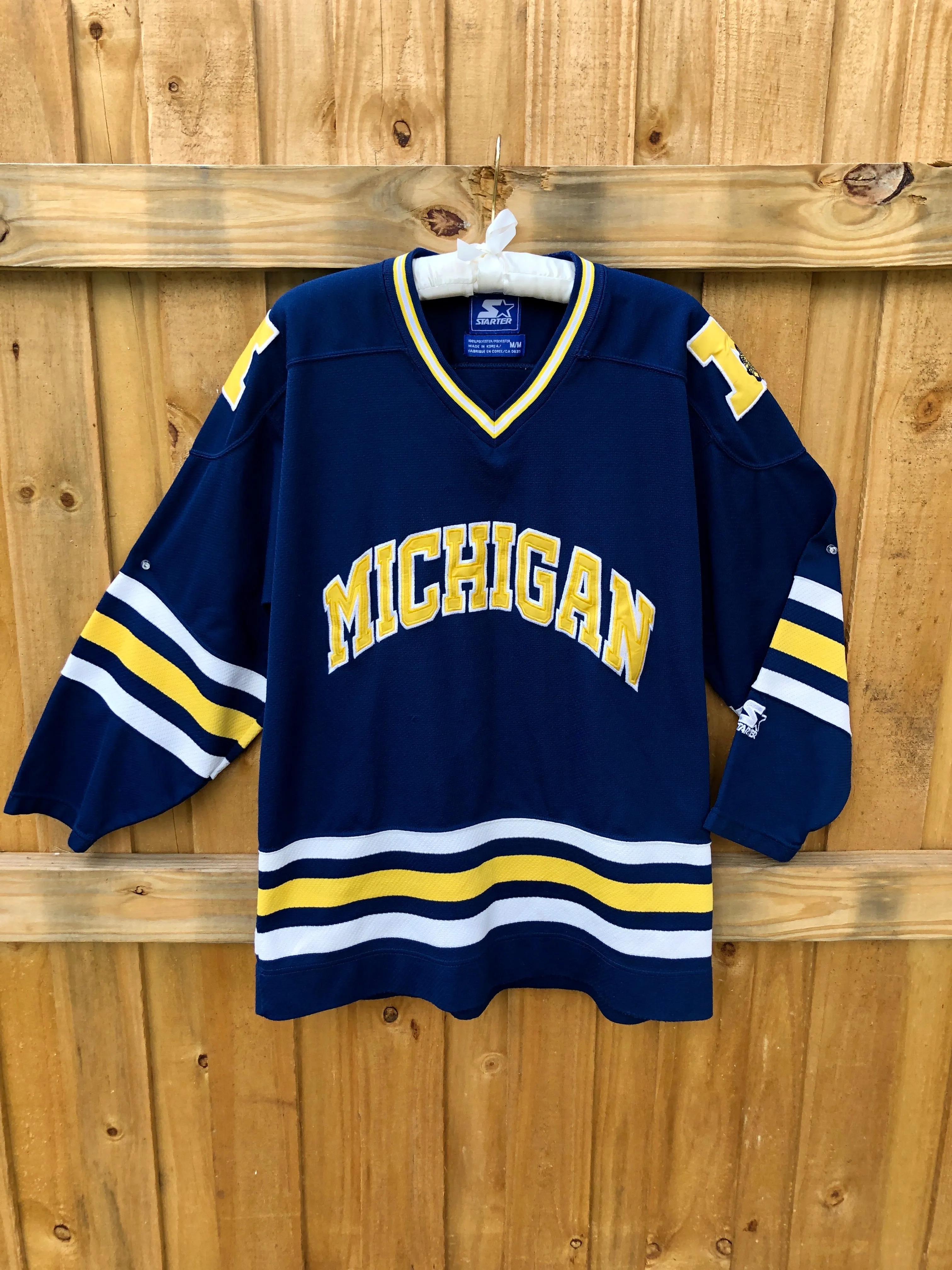 VINTAGE: Blue Michigan Sports Shirt