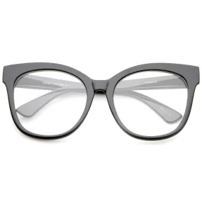 Women's Oversize Retro Clear Lens Glasses